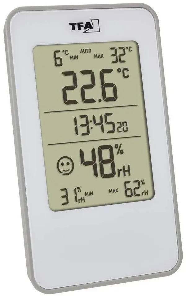 Preisvergleich Produktbild TFA Dostmann zur Raumklimakontrolle, Max.-Min.-Werte Wetterstation