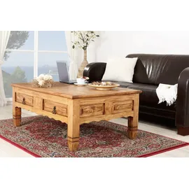 1a Direktimport Großer Couchtisch Braun Pinie 120 x 48 cm
