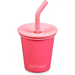 Kinderbecher Kid Steel Cup Strohhalm Trink Becher Edelstahl 296 ml EINHEITSGRÖSSE