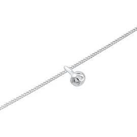 Elli Choker mit Anhänger Mondstein Rund Silber
