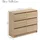 home collective Kommode mit 6 Schubladen 95 x 77,5 x 35 cm Beige