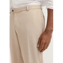 Bugatti Anzughose "Regular Fit", Herren, Gr. 56, Normalgrößen, beige (30, beige), 66% Polyester, 21% Viskose, 10% Polyamid, 3% Elasthan, unifarben, regular fit, Hosen Anzughose, Jersey-Artikel mit Stretch