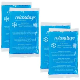Relaxdays 12x Kühlpads rechteckig blau Weiß,Blau