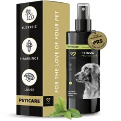 Peticare Anti-Läuse & Haarlinge Spray für Hunde, lindert effektiv Juckreiz 100 ml
