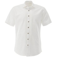 OS-Trachten Trachtenhemd Iwenac Herren Kurzarmhemd mit 2x5 Biesen weiß 49/50
