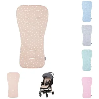 Chipolino Kinderwagen Sitzeinlage Universalsitzunterlage Baumwolle atmungsaktiv, Farbe:beige
