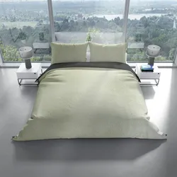 Leonado Vicenti Bettwäsche 200x220 cm Fleece Beige Anthrazit Wendeseite Winter warm