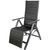 Lex Venezia Relaxsessel 60 x 72 x 110 cm anthrazit klappbar