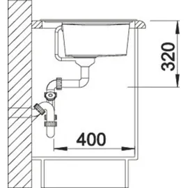 Blanco Zenar XL 6 S Silgranit PuraDur Becken links schwarz O.ZUB. M.AF.