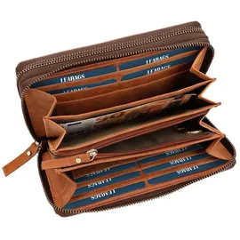 LEABAGS Geldbörse Damen bronze
