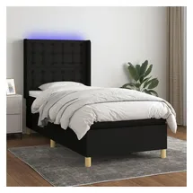 vidaXL Boxspringbett 100 x 200 cm Schwarz