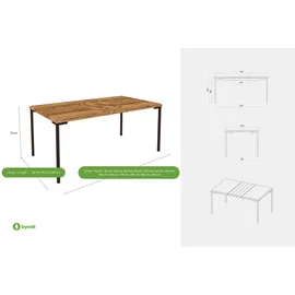 byoak Esstisch ¦ holzfarben ¦ Maße (cm): B: 110 H: 78