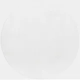 Teppich Waschbar Uni Modern Strapazierfähig Esszimmer Flur Rund Weiß 120x120 cm OEKO-TEX Fußbodenheizung geeignet – NECKAR von Kadima Design
