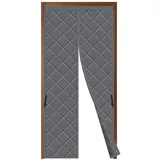 Sekey Magnet Thermo Türvorhang Kälteschutz Wärmeschutzvorhang Für Türen Wasserdicht Winddicht Energieeinsparung Thermvorhang Tür Grau, 90 X 210 Cm