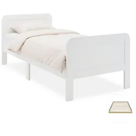 Homestyle4u Komfortbett 90 x 200 cm Weiß