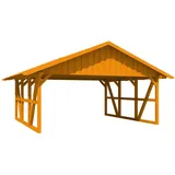 SKANHOLZ Skan Holz Carport Schwarzwald mit Dachschalung 684 x 600 cm Eiche