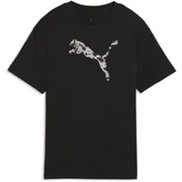 Puma T-Shirt PUMA "Essentials Graphics Animal T-Shirt Mädchen", Kinder, Gr. 128, schwarz, Obermaterial: 100% Baumwolle. Rippe: 80% Baumwolle, 20% Polyester. Knöchelsocke: 80% Baumwolle, 20% Polyester, bedruckt, relaxed fit, Rundhals, Shirts T-Shirt