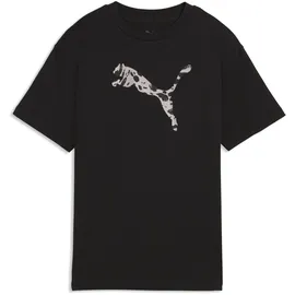 Puma T-Shirt PUMA "Essentials Graphics Animal T-Shirt Mädchen", Kinder, Gr. 128, schwarz, Obermaterial: 100% Baumwolle. Rippe: 80% Baumwolle, 20% Polyester. Knöchelsocke: 80% Baumwolle, 20% Polyester, bedruckt, relaxed fit, Rundhals, Shirts T-Shirt