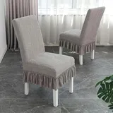 CEMELI B*H45*60mm Stuhlhussen mit kurzem Rock, Stretch-Stuhlbezug, waschbare Stuhlhussen, Heimstuhlhussen für Esszimmer, Restaurant, Küche, Party