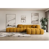 ALTDECOR Ecksofa OLEA-L2, Sofa Praktische Bequeme Funktionsecke Couch L-Form Eckcouch, Corner Sofa U-Form Vielseitige Sofa Wohnlandschaft Wohnzimmer gelb