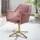 FineBuy Drehstuhl Samt Rosa