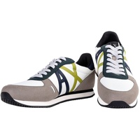 Giorgio Armani AX ARMANI EXCHANGE Herren Sneaker Low - Schnür-Schuh, Retro, Logo, 41-46 Weiß/Hellgrün/Dunkelblau EU 46