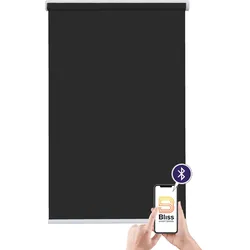 Elektrisches Rollo SUNLINES "Akkurollo Upcycling appgesteuert, blickdicht, Sunlines", schwarz, B:160cm H:220cm, Polyester, Metall, Kunststoff, Rollos, appgesteuert via Bluetooth