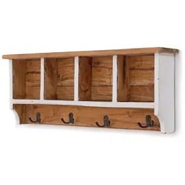 DESIGN DELIGHTS Wandgarderobe Vintage 70 70 x 27 x 11 cm Weiß