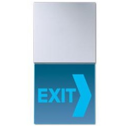 LED Lichtsignal " Hinweis"  mit blauen LEDs (Aluminium)