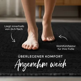carpetfine Juteteppich Nele Anthrazit handgewebt aus Jute Rechteckig 60x100 cm | Moderner Naturteppich Uni im Boho - Style Flachgewebe Teppich für Wohnzimmer und Schlafzimmer