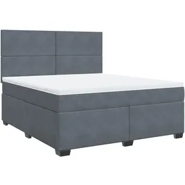 vidaXL Boxspringbett 180 x 200 cm Dunkelgrau