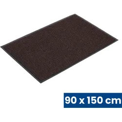 Widerstandsfähige Eingangsmatte mit PVC, 90 x 150 cm, braun