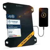 Sunnybag Solarpanel Leaf PRO 7,5 Watt [Ultraleicht, Flexibel, Tragbar, Wasserfest] - solar ladegerät mit USB-Port für Smartphone & Powerbank - Solar Camping - Inkl. USB-C Kabel mit Leistungsanzeige
