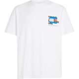 Tommy Jeans T-Shirt Baumwolle, Rücken-Print, für Herren, YBR White, L