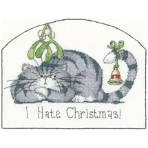 Heritage Crafts Kreativset Heritage Kreuzstich Set Aida "Ich hasse Weihnachten (A)", (embroidery kit by Marussia)