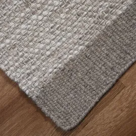 Steffensmeier Handweb, Teppich Berlin | Wolle, Grau, handgewebt, Größe: 200x300 cm Wohnzimmer und Schlafzimmer