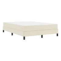 VidaXL Bettrahmen mit Matratze Creme 140 x 190 cm