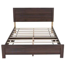 MCW Doppelbett P44 160 x 200 cm MDF Walnuss Walnuss-Optik