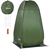 Outsunny Duschzelt Polyester Stahl 126L x 124B x 189H cm