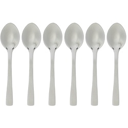 Pack 6Unid Kleine Moka Löffel Inox Silber Präzision