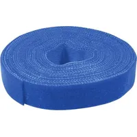Value 25.99.5254 Klettband zum Bündeln Flauschteil, Haft- und Flauschteil, Haftteil (L x B) 25m x 10mm Blau 25m