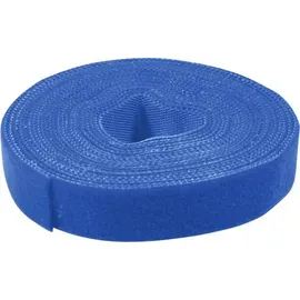 Value 25.99.5254 Klettband zum Bündeln Flauschteil, Haft- und Flauschteil, Haftteil (L x B) 25m x 10mm Blau 25m