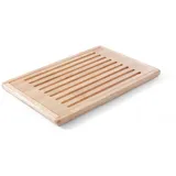 APS Brotschneidebrett „Rubberwood“, Schneidebrett, Holzbrett, Brotschneidebrett mit herausnehmbaren Krümelfach, vier Antirutschfüßchen, 32 cm, h= 2 cm,