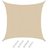 AMANKA Sonnensegel Wasserdurchlässig 6x6 - Viereckig - Sonnenschutz Garten Terrasse