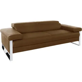 W.Schillig Couch Leder 2-Sitzer Braun