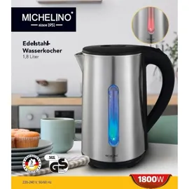 Michelino Edelstahl-Wasserkocher 1,8L - silber