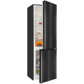 Exquisit KGC320-95-E-040C Kühl-Gefrierkombination (315 l, 1858 mm hoch,  inoxlook-az)