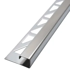 Dalsys Fliesenschiene Eckprofil Quadratprofil Edelstahl gebürstet 2,5 m x 8 mm