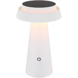 GLOBO Solarleuchte Kunststoff H 23 cm inkl. Touchdimmer weiß