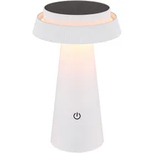 GLOBO Solarleuchte Kunststoff H 23 cm inkl. Touchdimmer weiß